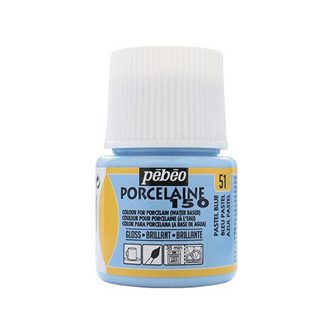 Farba do porcelany/szkła/ceramiki Pebeo Porcelaine150, 51 Pastel Blue